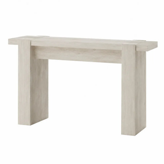 Mesa consola de madera contrachapada de roble claro 120x40x75 cm
